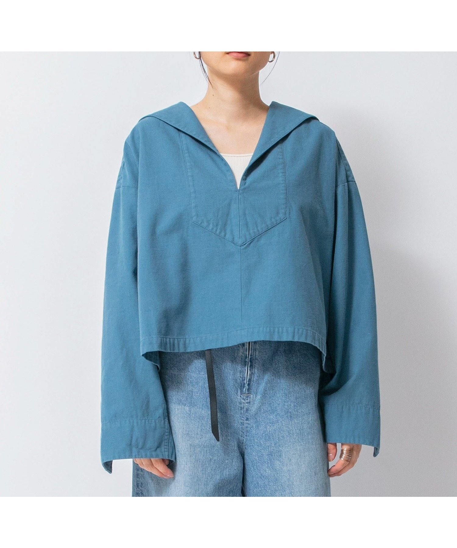 【ジョンブルプライベートラボ/Johnbull Private labo】のJohnbull/スラブバックサテンセーラーカラーシャツ 人気、トレンドファッション・服の通販 founy(ファニー) 　ファッション　Fashion　レディースファッション　Fashion for Women　トップス・カットソー　Cut & Sew Tops　シャツ・ブラウス・オフィスカジュアル　Elegant Blouses & Button-Ups　バッグ　Bags　おすすめ　Recommended / Our Picks　バランス　Balance, Style Balance　ボトム　Bottoms, Lower Wear　ミリタリー　Military, Army Style　定番　Standard, Basic Item　 other-1|ID: prp329100004605135 ipo3291000000032776438