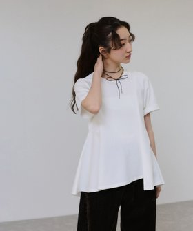 【アダム エ ロペ/ADAM ET ROPE'】の【サステナブル】アシメフレアプルオーバー 人気、トレンドファッション・服の通販 founy(ファニー) ファッション Fashion レディースファッション Fashion for Women トップス・カットソー Cut & Sew Tops カジュアルプルオーバー・ニットトップス Pullovers & Knit Tops / Casual Pullovers アシンメトリー Asymmetrical Style デニム Denim, Jeans Material ハーフ Half, Half-Length フレア Flare, Flared ペプラム Peplum, Flared Hem ポケット Pocket, Pocket Detail ワイド Wide, Wide Fit A/W・秋冬 Autumn/Winter おすすめ Recommended / Our Picks 2026年 2026 |ID:prp329100004605186