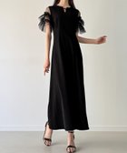 【ジュノア/JUNOAH】のチュールフリル半袖セミフレアワンピース(薄手,裏地なし) 人気、トレンドファッション・服の通販 founy(ファニー) ファッション Fashion レディースファッション Fashion for Women ワンピース Dresses 半袖 Short Sleeve, Half Sleeve thumbnail ブラック|ID: prp329100004605228 ipo3291000000032778607