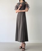 【ジュノア/JUNOAH】のチュールフリル半袖セミフレアワンピース(薄手,裏地なし) 人気、トレンドファッション・服の通販 founy(ファニー) ファッション Fashion レディースファッション Fashion for Women ワンピース Dresses 半袖 Short Sleeve, Half Sleeve thumbnail チャコール|ID: prp329100004605228 ipo3291000000032778609