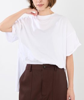 【マイカ ディール/MICA & DEAL】 接触冷感-ビッグシルエットT-shirt人気、トレンドファッション・服の通販 founy(ファニー) ファッション Fashion レディースファッション Fashion for Women トップス・カットソー Cut & Sew Tops シャツ・ブラウス・オフィスカジュアル Elegant Blouses & Button-Ups ロングTシャツ・Tシャツ Longline T-Shirts & Tees シルク Silk, 100% Silk シンプル Simple, Minimal スタイリッシュ Stylish, Fashionable ビッグ Big, Oversized ロールアップ Roll-Up, Cuffed Hem |ID:prp329100004605229