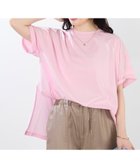 【マイカ ディール/MICA & DEAL】の接触冷感-ビッグシルエットT-shirt 人気、トレンドファッション・服の通販 founy(ファニー) ファッション Fashion レディースファッション Fashion for Women トップス・カットソー Cut & Sew Tops シャツ・ブラウス・オフィスカジュアル Elegant Blouses & Button-Ups ロングTシャツ・Tシャツ Longline T-Shirts & Tees シルク Silk, 100% Silk シンプル Simple, Minimal スタイリッシュ Stylish, Fashionable ビッグ Big, Oversized ロールアップ Roll-Up, Cuffed Hem thumbnail PINK|ID: prp329100004605229 ipo3291000000034127591