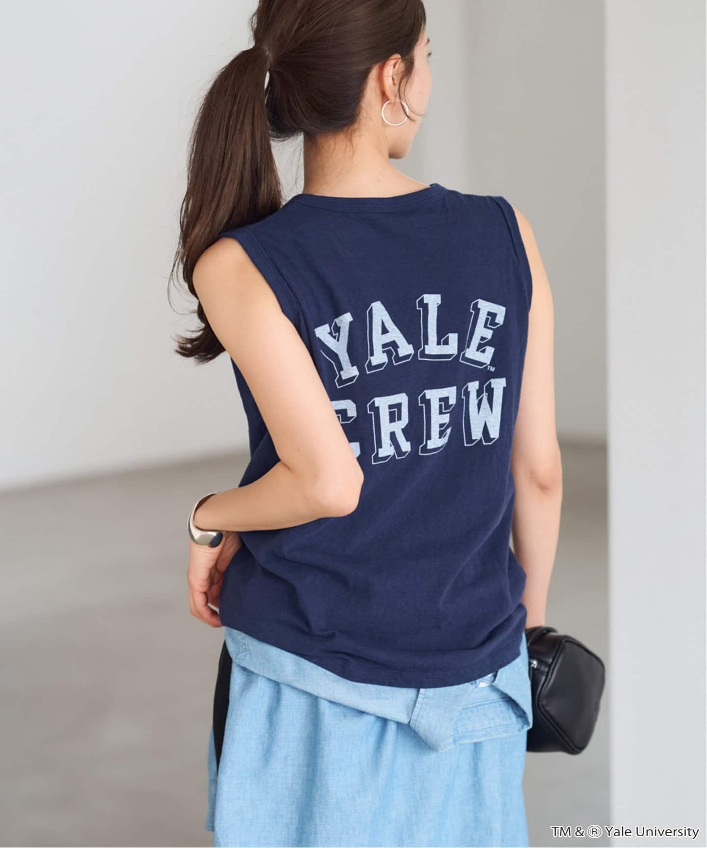 【フレームワーク/FRAMeWORK】のYALEノースリーブT インテリア・キッズ・メンズ・レディースファッション・服の通販 founy(ファニー) 　ファッション　Fashion　レディースファッション　Fashion for Women　トップス・カットソー　Cut & Sew Tops　キャミソール&ノースリーブ　Camisoles & Sleeveless Tops　シンプル　Simple, Minimal　ノースリーブ　Sleeveless, No-Sleeve　プリント　Print, Printed Pattern　リラックス　Relax, Relaxed Fit　ネイビー|ID: prp329100004605230 ipo3291000000032778679