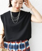 【シップス フォー ウィメン/SHIPS】の接触冷感 ポンチ ノースリーブ プルオーバー ブラック|ID: prp329100004605234 ipo3291000000032778785