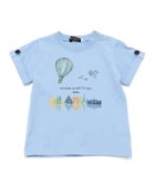 【その他のブランド/Other】の気球プリント袖ダブル天竺Tシャツ(80~90cm) 人気、トレンドファッション・服の通販 founy(ファニー) ファッション Fashion キッズファッション Fashion for Kids イエロー Yellow カラフル Colorful Design グラデーション Gradient, Ombre ダブル Double, Double-Breasted プリント Print, Printed Pattern 半袖 Short Sleeve, Half Sleeve 夏 Summer thumbnail ブルー|ID: prp329100004605302 ipo3291000000032781112
