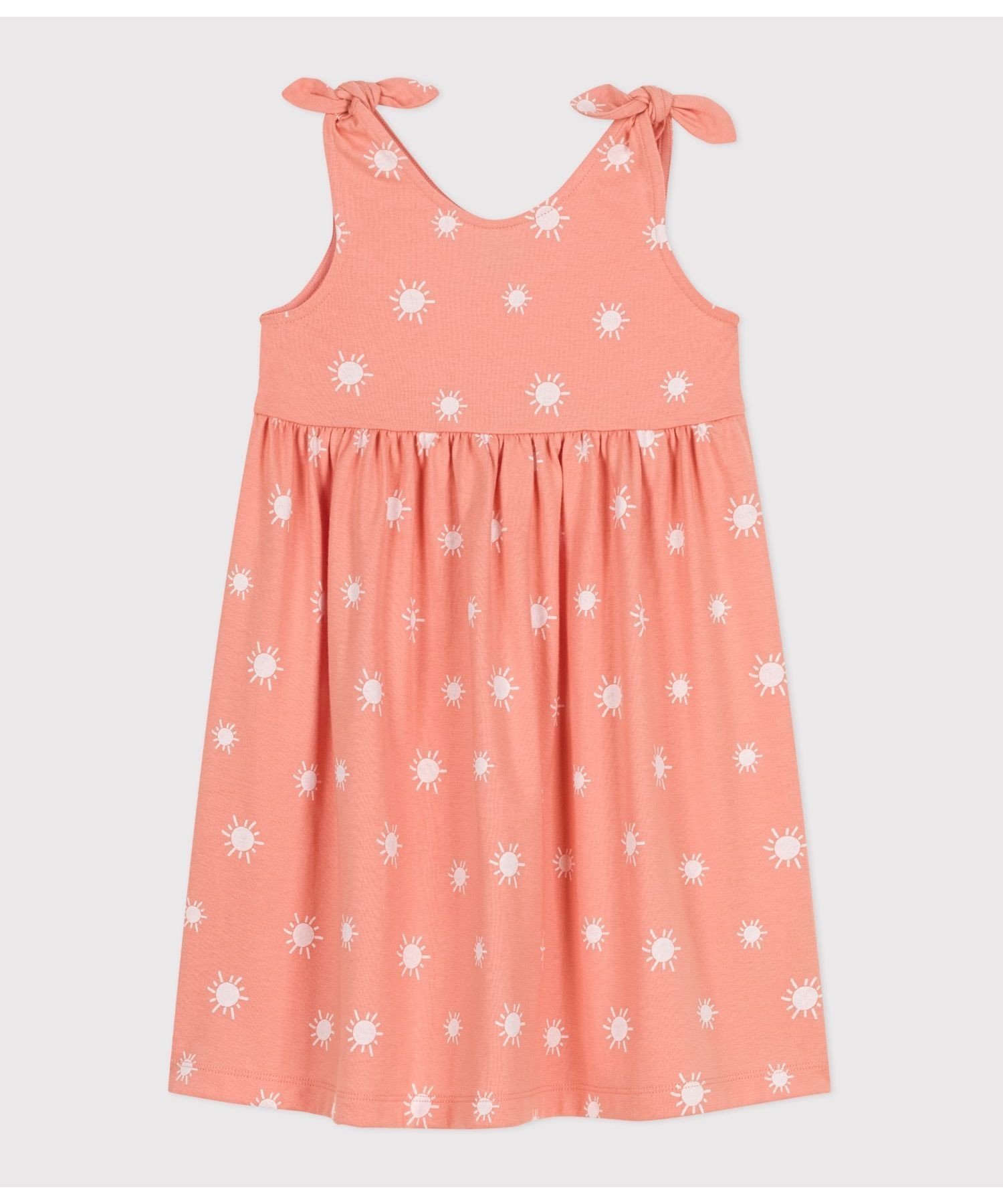【プチバトー/PETIT BATEAU / KIDS】のワンピース インテリア・キッズ・メンズ・レディースファッション・服の通販 founy(ファニー) 　ファッション　Fashion　キッズファッション　Fashion for Kids　ワンピース　Dresses　おすすめ　Recommended / Our Picks　リゾート　Resort, Vacation Style　リボン　Ribbon, Bow　人気　Popular, Best Seller　オレンジ/オフホワイト|ID: prp329100004605351 ipo3291000000032783097