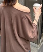 【チャオパニックティピー/CIAOPANIC TYPY】のシアースラブワンポイント刺繍オーバー半袖Tee 人気、トレンドファッション・服の通販 founy(ファニー) ファッション Fashion レディースファッション Fashion for Women トップス・カットソー Cut & Sew Tops シアー Sheer, See-Through ショルダー Shoulder, Shoulder Strap ドロップ Drop Shoulder, Dropped Style 長袖 Long Sleeve, Full Sleeve 半袖 Short Sleeve, Half Sleeve ワンショル One Shoulder, Asymmetrical thumbnail ブラウン|ID: prp329100004605360 ipo3291000000033271929
