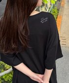 【チャオパニックティピー/CIAOPANIC TYPY】のシアースラブワンポイント刺繍オーバー半袖Tee 人気、トレンドファッション・服の通販 founy(ファニー) ファッション Fashion レディースファッション Fashion for Women トップス・カットソー Cut & Sew Tops シアー Sheer, See-Through ショルダー Shoulder, Shoulder Strap ドロップ Drop Shoulder, Dropped Style 長袖 Long Sleeve, Full Sleeve 半袖 Short Sleeve, Half Sleeve ワンショル One Shoulder, Asymmetrical thumbnail ブラック|ID: prp329100004605360 ipo3291000000033271935
