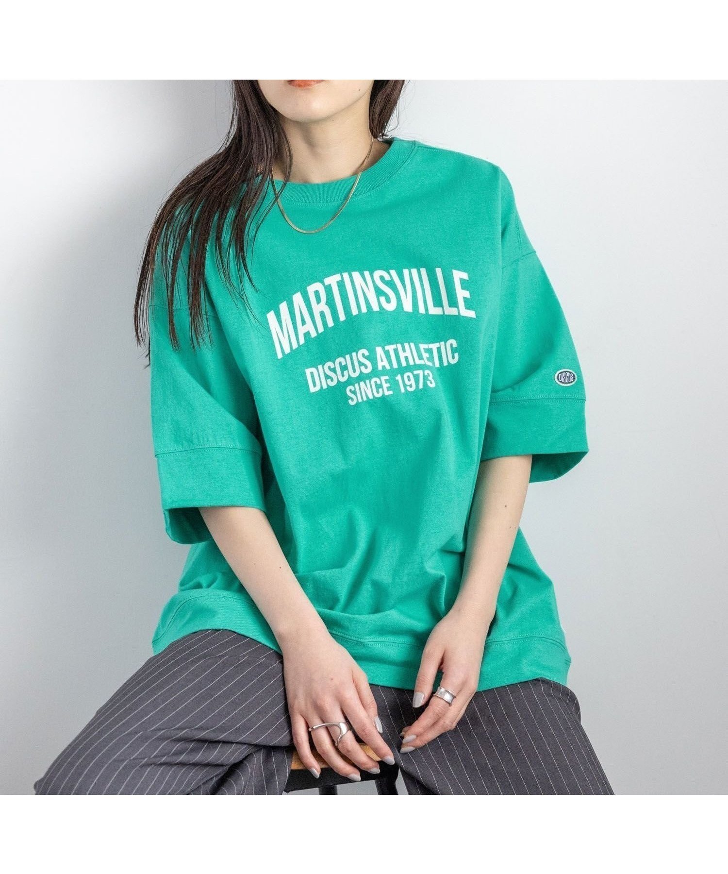 【レイジブルー/RAGEBLUE】のDISCUS/ディスカス カレッジBIGTシャツ インテリア・キッズ・メンズ・レディースファッション・服の通販 founy(ファニー) 　ファッション　Fashion　レディースファッション　Fashion for Women　トップス・カットソー　Cut & Sew Tops　シャツ・ブラウス・オフィスカジュアル　Elegant Blouses & Button-Ups　ロングTシャツ・Tシャツ　Longline T-Shirts & Tees　春　Spring　シンプル　Simple, Minimal　スポーツ　Sports, Activewear　スラックス　Slacks, Dress Pants　ダメージ　Distressed, Destroyed　デニム　Denim, Jeans Material　トレンド　Trend, Trending Now　定番　Standard, Basic Item　人気　Popular, Best Seller　フレア　Flare, Flared　フロント　Front, Front Design　ベーシック　Basic, Essential　ミックス　Mix, Mixed Style　モチーフ　Motif, Design Theme　リラックス　Relax, Relaxed Fit　ルーズ　Loose, Oversized　S/S・春夏　SS, Spring/Summer, Warm Season　おすすめ　Recommended / Our Picks　夏　Summer　グリーン74|ID: prp329100004605369 ipo3291000000032783601