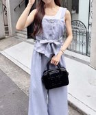 【イング/INGNI】の【WEB限定】多種ボタンキャミ+ワイドパンツ/セットアップ 人気、トレンドファッション・服の通販 founy(ファニー) ファッション Fashion レディースファッション Fashion for Women セットアップ Matching Sets レディースパンツ・ボトムス Pants & Trousers / Bottoms アンサンブル Ensemble Set キャミソール Camisole, Spaghetti Strap Top スタイリッシュ Stylish, Fashionable セットアップ Set-Up, Coordinated Outfit ドレープ Drape, Draping Fabric バランス Balance, Style Balance フロント Front, Front Design ワイド Wide, Wide Fit thumbnail サックス|ID: prp329100004605382 ipo3291000000032783853