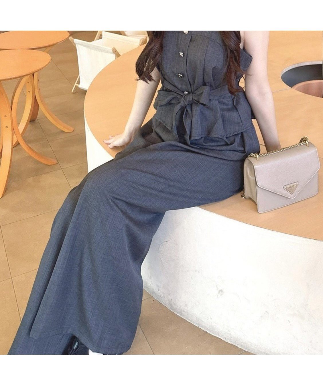 【イング/INGNI】の【WEB限定】多種ボタンキャミ+ワイドパンツ/セットアップ インテリア・キッズ・メンズ・レディースファッション・服の通販 founy(ファニー) 　ファッション　Fashion　レディースファッション　Fashion for Women　セットアップ　Matching Sets　レディースパンツ・ボトムス　Pants & Trousers / Bottoms　アンサンブル　Ensemble Set　キャミソール　Camisole, Spaghetti Strap Top　スタイリッシュ　Stylish, Fashionable　セットアップ　Set-Up, Coordinated Outfit　ドレープ　Drape, Draping Fabric　バランス　Balance, Style Balance　フロント　Front, Front Design　ワイド　Wide, Wide Fit　チャコールグレー|ID: prp329100004605382 ipo3291000000032783857