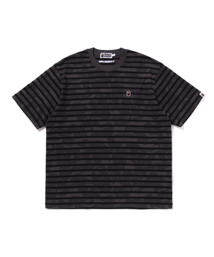 【その他のブランド/Other】のSOLID CAMO STRIPE ONE POINT RELAXED FIT TEE インテリア・キッズ・メンズ・レディースファッション・服の通販 founy(ファニー) https://founy.com/ ファッション Fashion メンズファッション Fashion for Men ショート Short, Short Length スリーブ Sleeve, Long Sleeve / Short Sleeve ボーダー Border, Stripe ワンポイント One Point, Statement Accent |ID: prp329100004605415 ipo3291000000032784774