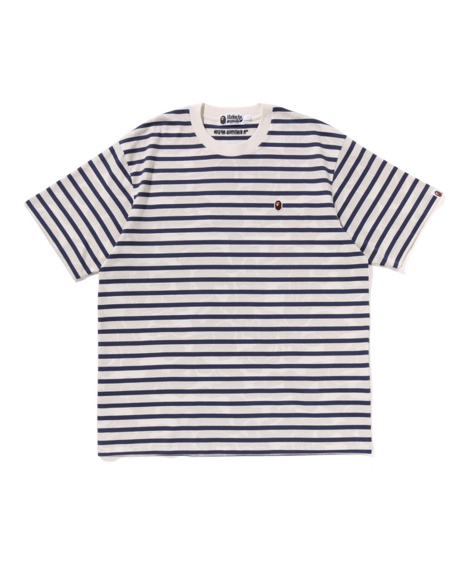 【その他のブランド/Other】のSOLID CAMO STRIPE ONE POINT RELAXED FIT TEE インテリア・キッズ・メンズ・レディースファッション・服の通販 founy(ファニー) 　ファッション　Fashion　メンズファッション　Fashion for Men　ショート　Short, Short Length　スリーブ　Sleeve, Long Sleeve / Short Sleeve　ボーダー　Border, Stripe　ワンポイント　One Point, Statement Accent　IVORY|ID: prp329100004605415 ipo3291000000032784782