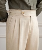 【その他のブランド/Other】のリネン生地 1つボタンウエストサイドベルトトラウザーパンツ BEIGE|ID: prp329100004605452 ipo3291000000032786003