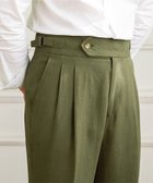 【その他のブランド/Other】のリネン生地 1つボタンウエストサイドベルトトラウザーパンツ GREEN|ID: prp329100004605452 ipo3291000000032786014