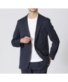 【ポール スチュアート/Paul Stuart / MEN】の「STUART S TRAVELER」 シャドウグレンチェックジャージージャケット (セットアップ対応) ネイビー|ID: prp329100004605459 ipo3291000000032786278