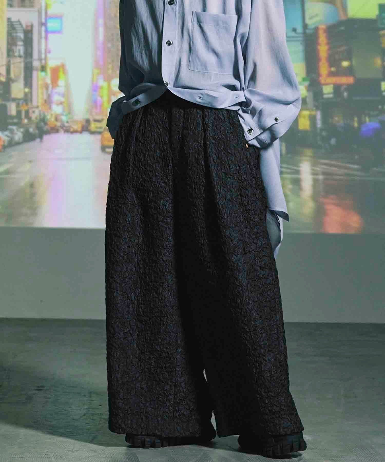 【メゾンスペシャル/MAISON SPECIAL】の【LIMITED EDITION】Prime-Wide Baggy Pants インテリア・キッズ・メンズ・レディースファッション・服の通販 founy(ファニー) 　ファッション　Fashion　レディースファッション　Fashion for Women　パンツ　Pants & Trousers　コレクション　Collection, Seasonal Line　ドローコード　Drawcord, Drawstring Cord　パターン　Pattern, Design Print　ワイド　Wide, Wide Fit　BLK|ID: prp329100004605473 ipo3291000000032787119