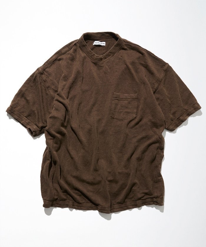 【その他のブランド/Other】のFrench Linen Pocket T-Shirt インテリア・キッズ・メンズ・レディースファッション・服の通販 founy(ファニー) 　ファッション　Fashion　メンズファッション　Fashion for Men　今季　This Season, Current Season　サングラス　Sunglasses, Shades　シンプル　Simple, Minimal　スポーツ　Sports, Activewear　ニットソー　Knit-Sewn, Cut & Sew Knit　フランス　France, French　ポケット　Pocket, Pocket Detail　メガネ　Glasses, Eyewear　リネン　Linen, Linen Fabric　リバーシブル　Reversible, Two-Sided　ブラウン|ID: prp329100004605482 ipo3291000000032787338
