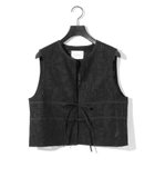 【マーコート/MARcourt】のMIDIUMISOLID for Ladies レースショートベスト 人気、トレンドファッション・服の通販 founy(ファニー) ファッション Fashion レディースファッション Fashion for Women アウター Coat / Outerwear Collection トップス・カットソー Cut & Sew Tops ベスト&ジレ / 重ね着スタイル Vests & Gilets キャミソール Camisole, Spaghetti Strap Top コンパクト Compact, Small Size ノースリーブ Sleeveless, No-Sleeve フロント Front, Front Design ポケット Pocket, Pocket Detail ラッセル Raschel, Raschel Lace レース Lace, Lace Fabric エレガント 上品 Elegant thumbnail ブラック|ID: prp329100004605497 ipo3291000000033187468