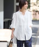 【ジャーナルスタンダード レリューム/JOURNAL STANDARD relume】のカラーリネンギャザーブラウス 人気、トレンドファッション・服の通販 founy(ファニー) ファッション Fashion レディースファッション Fashion for Women トップス・カットソー Cut & Sew Tops シャツ・ブラウス・オフィスカジュアル Elegant Blouses & Button-Ups 2025年 2025 2025春夏・S/S Spring/Summer 2025 SS25 ギャザー Gathered, Ruffled リネン Linen, Linen Fabric 夏 Summer ビジネス 仕事 通勤 Business / Work / Commuting thumbnail ホワイト|ID: prp329100004605515 ipo3291000000032788497