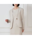 【セブンアイディコンセプト/7-IDconcept】のノーカラージャケット 人気、トレンドファッション・服の通販 founy(ファニー) ファッション Fashion レディースファッション Fashion for Women アウター Coat / Outerwear Collection レディースジャケット・軽アウター Jackets ノーカラージャケット / シンプル上品コーデ Collarless Jackets ジャケット Jacket, Outerwear ストレッチ Stretch, Stretchy Fabric スリット Slit, Slit Detail セットアップ Set-Up, Coordinated Outfit セレモニー Ceremony ポケット Pocket, Pocket Detail ビジネス 仕事 通勤 Business / Work / Commuting thumbnail ベージュ|ID: prp329100004605542 ipo3291000000032790254