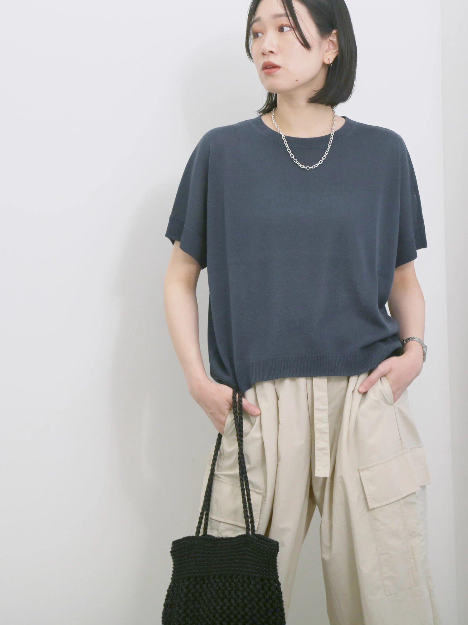 【サマンサモスモス/Samansa Mos2】の【マシンウォッシャブル】麻タッチニットプルオーバー インテリア・キッズ・メンズ・レディースファッション・服の通販 founy(ファニー) 　ファッション　Fashion　レディースファッション　Fashion for Women　トップス・カットソー　Cut & Sew Tops　ニット　Knit Tops & Sweaters　カジュアルプルオーバー・ニットトップス　Pullovers & Knit Tops / Casual Pullovers　おすすめ　Recommended / Our Picks　シアー　Sheer, See-Through　ネイビー|ID: prp329100004605558 ipo3291000000032791086