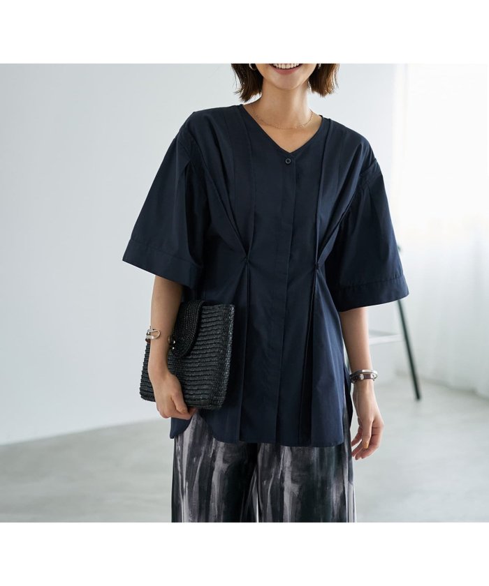 【スタイルデリ/STYLE DELI】の【LUXE】形が変わるシャツ生地プルオーバー インテリア・キッズ・メンズ・レディースファッション・服の通販 founy(ファニー) https://founy.com/ ファッション Fashion レディースファッション Fashion for Women トップス・カットソー Cut & Sew Tops シャツ・ブラウス・オフィスカジュアル Elegant Blouses & Button-Ups カジュアルプルオーバー・ニットトップス Pullovers & Knit Tops / Casual Pullovers ギャザー Gathered, Ruffled 今季 This Season, Current Season ショルダー Shoulder, Shoulder Strap ストレート Straight, Straight Cut スリット Slit, Slit Detail スリーブ Sleeve, Long Sleeve / Short Sleeve ドロップ Drop Shoulder, Dropped Style バランス Balance, Style Balance パール Pearl, Pearl Accent フレア Flare, Flared フロント Front, Front Design ポケット Pocket, Pocket Detail 無地 Plain, Solid Color ワイド Wide, Wide Fit 夏 Summer |ID: prp329100004605564 ipo3291000000032791274