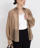 【ノーリーズ/NOLLEY'S】のシアーシャツ 人気、トレンドファッション・服の通販 founy(ファニー) ファッション Fashion レディースファッション Fashion for Women トップス・カットソー Cut & Sew Tops シャツ・ブラウス・オフィスカジュアル Elegant Blouses & Button-Ups 2025年 2025 2025春夏・S/S Spring/Summer 2025 SS25 おすすめ Recommended / Our Picks シアー Sheer, See-Through ベーシック Basic, Essential エレガント 上品 Elegant 羽織 Haori, Light Jacket thumbnail キャメル|ID: prp329100004605594 ipo3291000000033933330