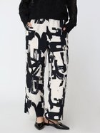 【ラシュッド/LASUD】の幾何柄ペイントワイドパンツ ブラック|ID: prp329100004605603 ipo3291000000032793789