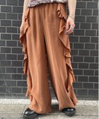 【ローズバッド/ROSE BUD】のFRILL WIDE PANTS BROWN|ID: prp329100004605645 ipo3291000000032795640