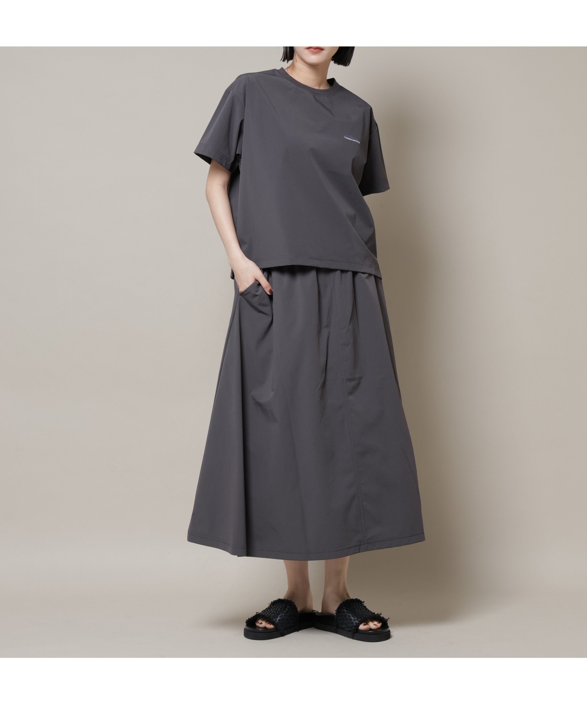 【ナノ ユニバース/nano universe】のTHOUSAND MILE/ショートスリーブTシャツ スカートセット 人気、トレンドファッション・服の通販 founy(ファニー) 　ファッション　Fashion　レディースファッション　Fashion for Women　スカート　Skirts　春　Spring　カリフォルニア　California, Cali Style　巾着　Drawstring Bag, Kinchaku　ショーツ　Shorts, Short Pants　ショート　Short, Short Length　シンプル　Simple, Minimal　スタイリッシュ　Stylish, Fashionable　ストレッチ　Stretch, Stretchy Fabric　スマート　Smart, Elegant　スリーブ　Sleeve, Long Sleeve / Short Sleeve　セットアップ　Set-Up, Coordinated Outfit　タンブラー　Tumbler, Travel Mug　人気　Popular, Best Seller　フレア　Flare, Flared　ベーシック　Basic, Essential　ボックス　Boxy, Box Shape　楽ちん　Easy Fit, Comfortable　S/S・春夏　SS, Spring/Summer, Warm Season　夏　Summer　旅行　Travel　2025年　2025　2025春夏・S/S　Spring/Summer 2025 SS25　 other-1|ID: prp329100004606455 ipo3291000000032863624