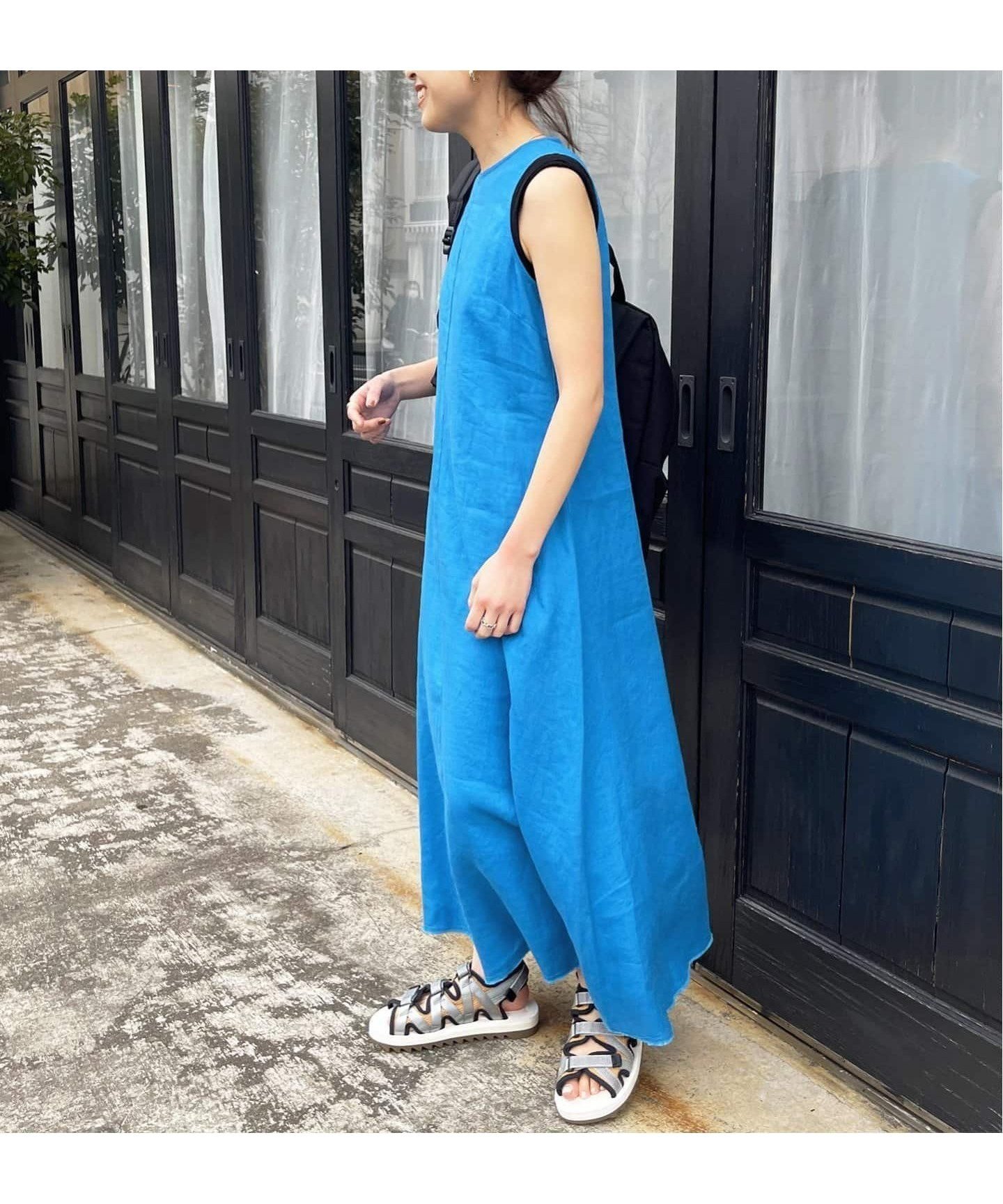 【スピック&スパン/Spick & Span】の《追加》リネンアメスリドレス インテリア・キッズ・メンズ・レディースファッション・服の通販 founy(ファニー) 　ファッション　Fashion　レディースファッション　Fashion for Women　ワンピース　Dresses　フォーマル・パーティードレス・結婚式用ドレス　Elegant & Casual Dresses　人気　Popular, Best Seller　ブルー|ID: prp329100004606519 ipo3291000000032866177