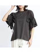 【ヴァン/Vin】のキャンディースリーブカットソー チャコールグレー|ID: prp329100004607153 ipo3291000000033535430