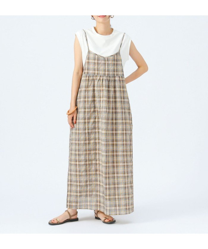 【ビームス ハート/BEAMS HEART】の【洗濯機洗い可】シアー チェック キャミ ワンピース 25SS 夏 リラックス ヘルシー インテリア・キッズ・メンズ・レディースファッション・服の通販 founy(ファニー) https://founy.com/ ファッション Fashion レディースファッション Fashion for Women ワンピース Dresses キャミソールワンピース Camisole Dresses 2025年 2025 2025春夏・S/S Spring/Summer 2025 SS25 キャミ Camisole, Cami Top キャミソール Camisole, Spaghetti Strap Top ギャザー Gathered, Ruffled シアー Sheer, See-Through チェック Check, Plaid, Tartan デニム Denim, Jeans Material リボン Ribbon, Bow リラックス Relax, Relaxed Fit ワイド Wide, Wide Fit 夏 Summer |ID: prp329100004607154 ipo3291000000033584602