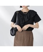 【ナノ ユニバース/nano universe】のアシンメトリーフリル異素材コンビTシャツ 人気、トレンドファッション・服の通販 founy(ファニー) ファッション Fashion レディースファッション Fashion for Women トップス・カットソー Cut & Sew Tops シャツ・ブラウス・オフィスカジュアル Elegant Blouses & Button-Ups ロングTシャツ・Tシャツ Longline T-Shirts & Tees アシンメトリー Asymmetrical Style インナー Innerwear 秋 Autumn カットソー Cut and Sewn Top コンビ Combo, Combination Style シアー Sheer, See-Through ジャケット Jacket, Outerwear フリル Frill, Ruffle ベーシック Basic, Essential おすすめ Recommended / Our Picks エレガント 上品 Elegant 2025年 2025 2025-2026秋冬・A/W Autumn/Winter 2025–26 AW25–26 thumbnail ブラック|ID: prp329100004607229 ipo3291000000032887924