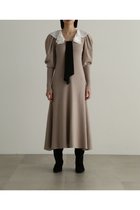 【ジルスチュアート/JILL STUART】のフリルカラーリブニットワンピース 人気、トレンドファッション・服の通販 founy(ファニー) ファッション Fashion レディースファッション Fashion for Women ワンピース Dresses ニットワンピース Knit Dresses シンプル Simple, Minimal フィット Fit, Slim Fit フリル Frill, Ruffle フレア Flare, Flared thumbnail ベージュ|ID: prp329100004607274 ipo3291000000033011614