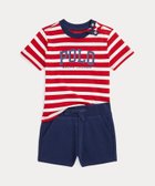 【ラルフローレン/RALPH LAUREN / KIDS】の(ベビー)ロゴ ジャージー Tシャツ フレンチ テリー ショートパンツ セット 人気、トレンドファッション・服の通販 founy(ファニー) ファッション Fashion キッズファッション Fashion for Kids ボトムス Bottoms ショート Short, Short Length ストライプ Stripe, Striped Pattern ドローストリング Drawstring, Pull Cord フレンチ French, French Style フロント Front, Front Design プリント Print, Printed Pattern ベビー Baby, Babywear ポケット Pocket, Pocket Detail リボン Ribbon, Bow 半袖 Short Sleeve, Half Sleeve thumbnail 600レッド|ID: prp329100004607325 ipo3291000000032995455