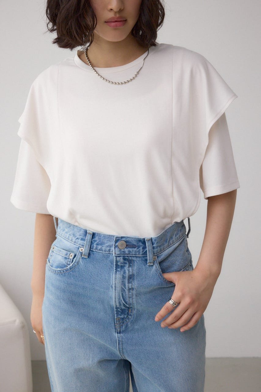 【アズール バイ マウジー/AZUL by moussy】のラッフルカットトップス 人気、トレンドファッション・服の通販 founy(ファニー) 　ファッション　Fashion　レディースファッション　Fashion for Women　トップス・カットソー　Cut & Sew Tops　ボトム　Bottoms, Lower Wear　 other-1|ID: prp329100004607342 ipo3291000000033562012