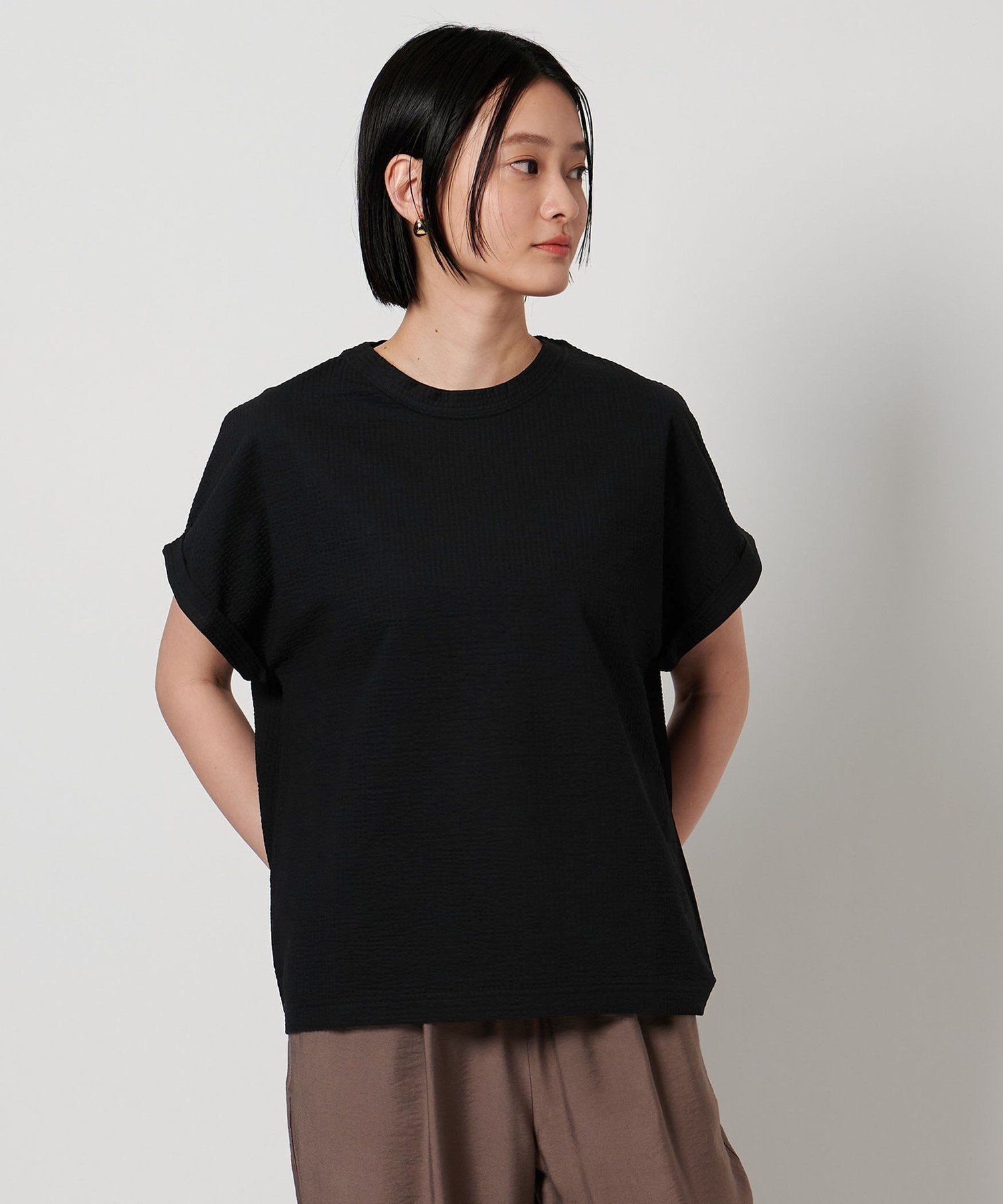 【ユナイテッドアローズ/UNITED ARROWS】のシルケットサッカー イージーTシャツ A DAY IN THE LIFE 人気、トレンドファッション・服の通販 founy(ファニー) 　ファッション　Fashion　レディースファッション　Fashion for Women　トップス・カットソー　Cut & Sew Tops　シャツ・ブラウス・オフィスカジュアル　Elegant Blouses & Button-Ups　ロングTシャツ・Tシャツ　Longline T-Shirts & Tees　おすすめ　Recommended / Our Picks　アクセサリー　Fashion Accessories　カットソー　Cut and Sewn Top　サッカー　Seersucker, Summer Fabric　シルケット　Silket, Silky Cotton　シンプル　Simple, Minimal　エレガント 上品　Elegant　夏　Summer　 other-1|ID: prp329100004607578 ipo3291000000033455547