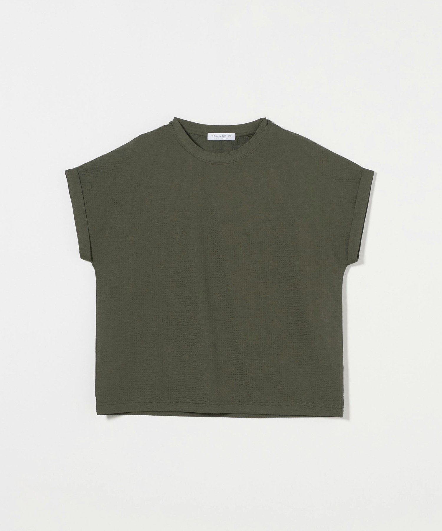【ユナイテッドアローズ/UNITED ARROWS】のシルケットサッカー イージーTシャツ A DAY IN THE LIFE インテリア・キッズ・メンズ・レディースファッション・服の通販 founy(ファニー) 　ファッション　Fashion　レディースファッション　Fashion for Women　トップス・カットソー　Cut & Sew Tops　シャツ・ブラウス・オフィスカジュアル　Elegant Blouses & Button-Ups　ロングTシャツ・Tシャツ　Longline T-Shirts & Tees　おすすめ　Recommended / Our Picks　アクセサリー　Fashion Accessories　カットソー　Cut and Sewn Top　サッカー　Seersucker, Summer Fabric　シルケット　Silket, Silky Cotton　シンプル　Simple, Minimal　エレガント 上品　Elegant　夏　Summer　OLIVE|ID: prp329100004607578 ipo3291000000033455555
