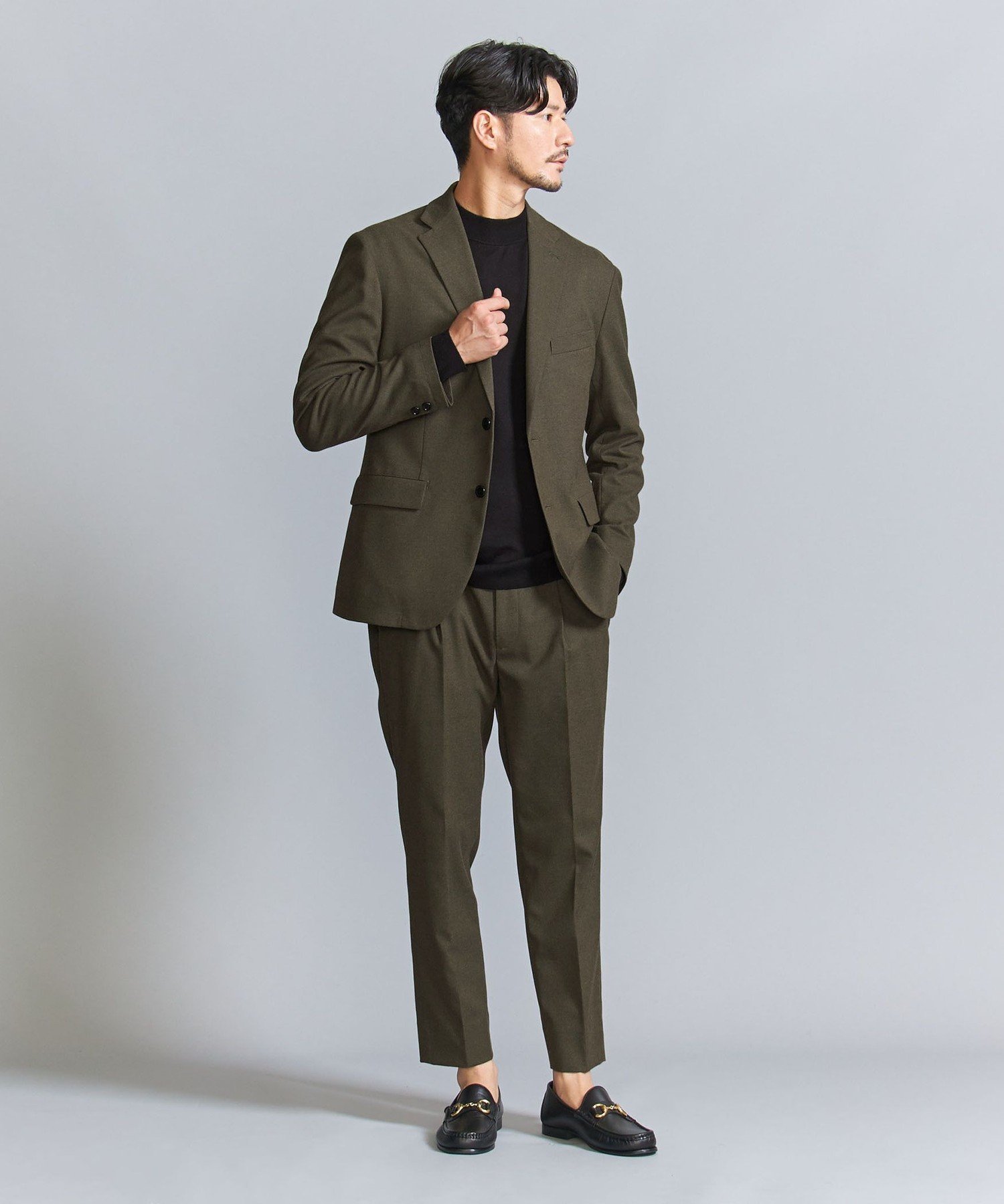 【ビューティ&ユース ユナイテッドアローズ/BEAUTY&YOUTH / UNITED ARROWS / MEN】の【WEB限定 WARDROBE SMART】DELEGANT サキソニー セットアップ/ジャケット イージーパンツ インテリア・キッズ・メンズ・レディースファッション・服の通販 founy(ファニー) 　ファッション　Fashion　メンズファッション　Fashion for Men　ボトムス　Bottoms　インナー　Innerwear　秋　Autumn　コイン　Coin, Coin Design　シェイプ　Shape, Slim Fit　ショルダー　Shoulder, Shoulder Strap　ジャケット　Jacket, Outerwear　ストレッチ　Stretch, Stretchy Fabric　スマート　Smart, Elegant　セットアップ　Set-Up, Coordinated Outfit　チェック　Check, Plaid, Tartan　バランス　Balance, Style Balance　ファブリック　Fabric, Textile　フィット　Fit, Slim Fit　フラップ　Flap, Flap Pocket　フランス　France, French　プリーツ　Pleats, Pleated　ポケット　Pocket, Pocket Detail　冬　Winter / This Winter　おすすめ　Recommended / Our Picks　エレガント 上品　Elegant　OLIVE|ID: prp329100004607607 ipo3291000000033509599