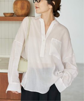 【プラージュ/Plage】のRAMIE LYOCELL LOOSE シャツ 人気、トレンドファッション・服の通販 founy(ファニー) ファッション Fashion レディースファッション Fashion for Women トップス・カットソー Cut & Sew Tops シャツ・ブラウス・オフィスカジュアル Elegant Blouses & Button-Ups インナー Innerwear エアリー Airy Texture スリーブ Sleeve, Long Sleeve / Short Sleeve デコルテ Décolleté, Neckline 夏 Summer 春 Spring S/S・春夏 SS, Spring/Summer, Warm Season |ID:prp329100004609284