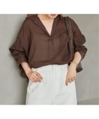 【プラージュ/Plage】のRAMIE LYOCELL LOOSE シャツ 人気、トレンドファッション・服の通販 founy(ファニー) ファッション Fashion レディースファッション Fashion for Women トップス・カットソー Cut & Sew Tops シャツ・ブラウス・オフィスカジュアル Elegant Blouses & Button-Ups インナー Innerwear エアリー Airy Texture スリーブ Sleeve, Long Sleeve / Short Sleeve デコルテ Décolleté, Neckline 夏 Summer 春 Spring S/S・春夏 SS, Spring/Summer, Warm Season thumbnail ブラウン|ID: prp329100004609284 ipo3291000000033390183