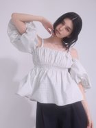 【フレイ アイディー/FRAY I.D】の4wayペプラムブラウス 人気、トレンドファッション・服の通販 founy(ファニー) ファッション Fashion レディースファッション Fashion for Women トップス・カットソー Cut & Sew Tops シャツ・ブラウス・オフィスカジュアル Elegant Blouses & Button-Ups キャミソール Camisole, Spaghetti Strap Top シャーリング Shirring, Ruched タイプライター Typewriter Fabric, Crisp Cotton タフタ Taffeta, Structured Fabric デコルテ Décolleté, Neckline ペプラム Peplum, Flared Hem thumbnail DOT[934]|ID: prp329100004609288 ipo3291000000032969494