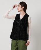 【ユナイテッドアローズ/UNITED ARROWS】のフラワー チュール ニットベスト BLACK|ID: prp329100004609319 ipo3291000000033360951