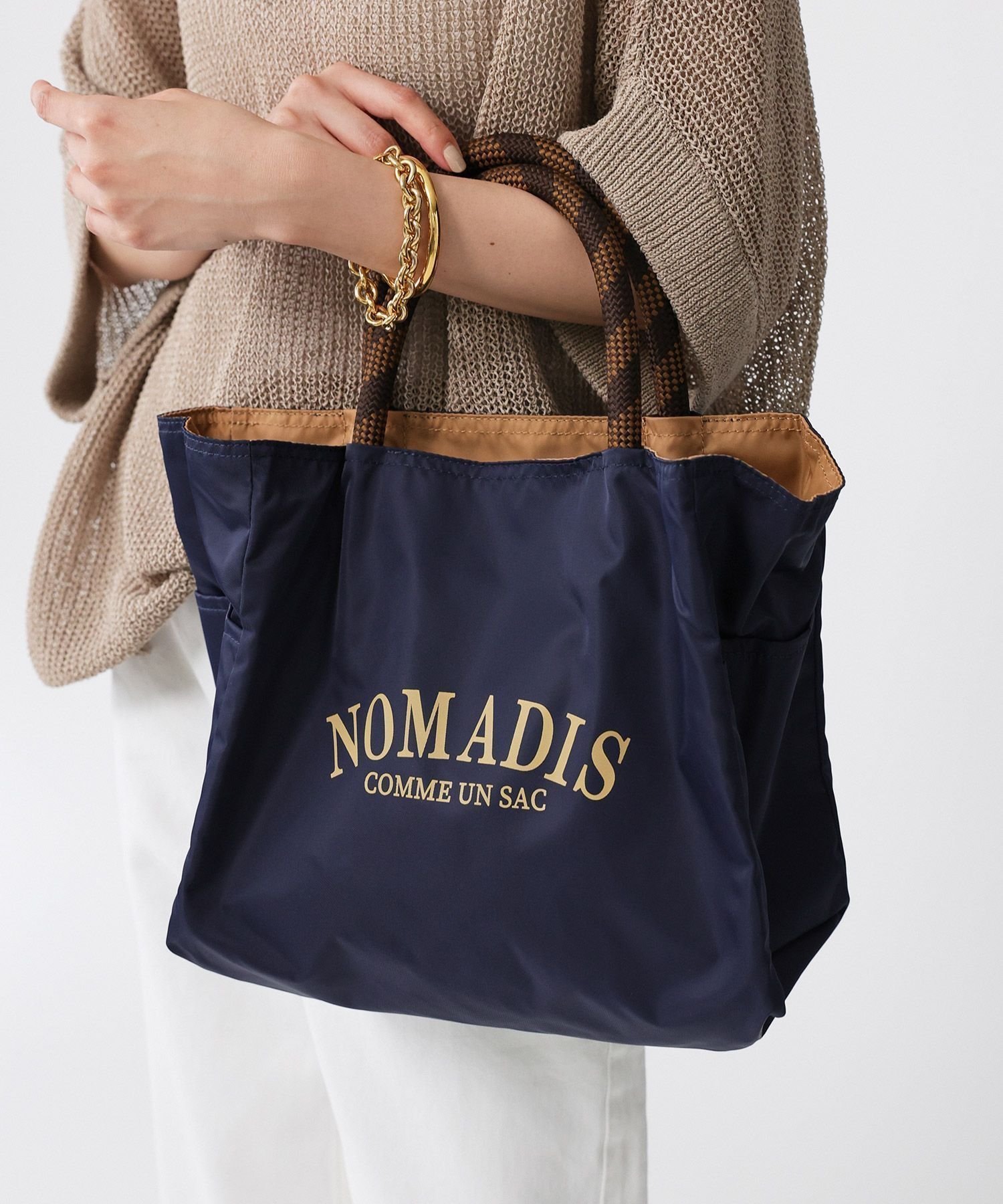 【バビロン/BABYLONE / KIDS】の【NOMADIS】 別注 SAC BAG インテリア・キッズ・メンズ・レディースファッション・服の通販 founy(ファニー) 　ファッション　Fashion　キッズファッション　Fashion for Kids　シンプル　Simple, Minimal　トートバッグ　Tote Bag, Large Shoulder Bag　プリント　Print, Printed Pattern　ポケット　Pocket, Pocket Detail　リバーシブル　Reversible, Two-Sided　人気　Popular, Best Seller　再入荷　Restock / Back in Stock　別注　Limited Edition, Custom Order　ネイビー88|ID: prp329100004609396 ipo3291000000033505769