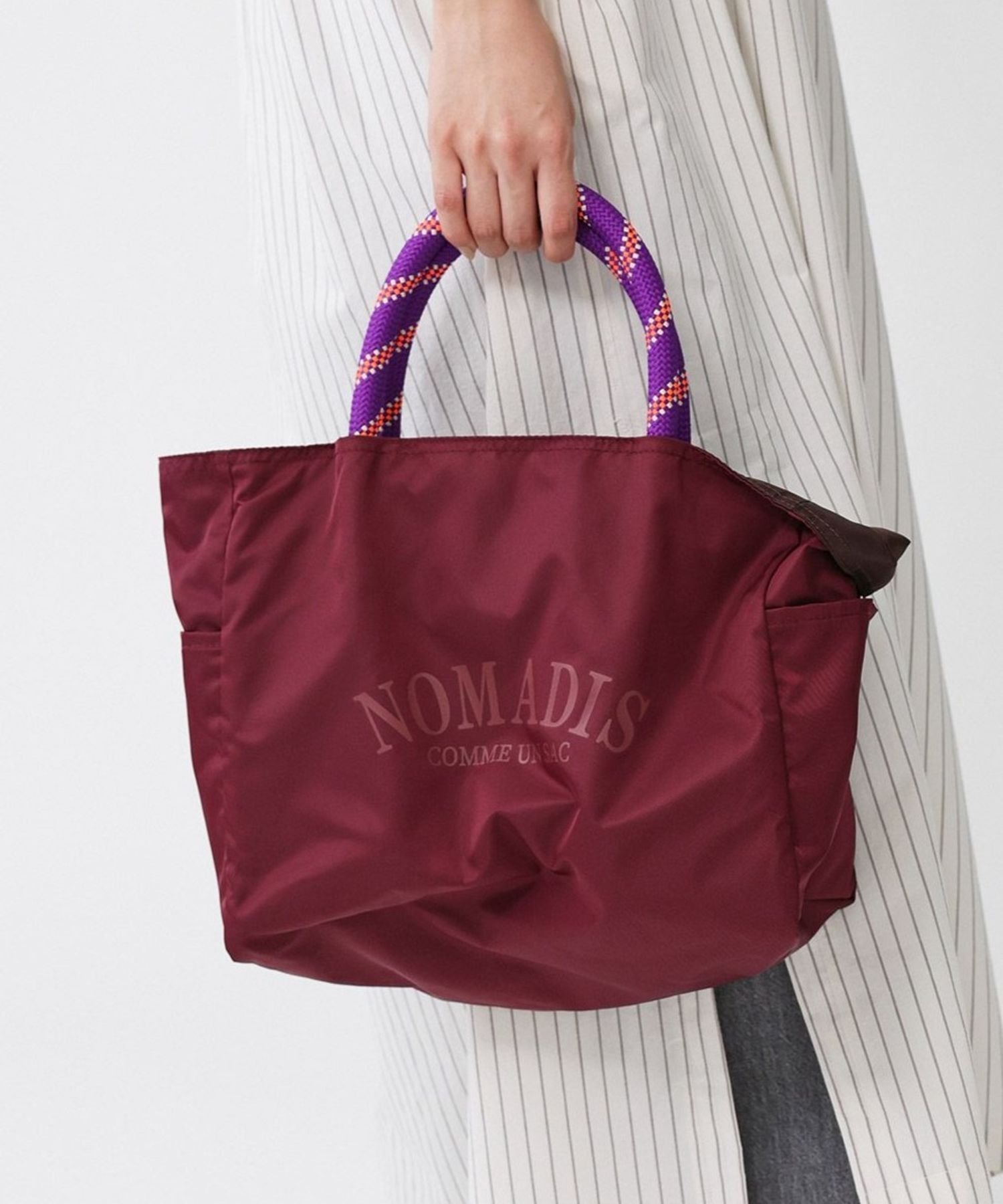 【バビロン/BABYLONE / KIDS】の【NOMADIS】 別注 SAC BAG インテリア・キッズ・メンズ・レディースファッション・服の通販 founy(ファニー) 　ファッション　Fashion　キッズファッション　Fashion for Kids　シンプル　Simple, Minimal　トートバッグ　Tote Bag, Large Shoulder Bag　プリント　Print, Printed Pattern　ポケット　Pocket, Pocket Detail　リバーシブル　Reversible, Two-Sided　人気　Popular, Best Seller　再入荷　Restock / Back in Stock　別注　Limited Edition, Custom Order　ボルドー38|ID: prp329100004609396 ipo3291000000033505771