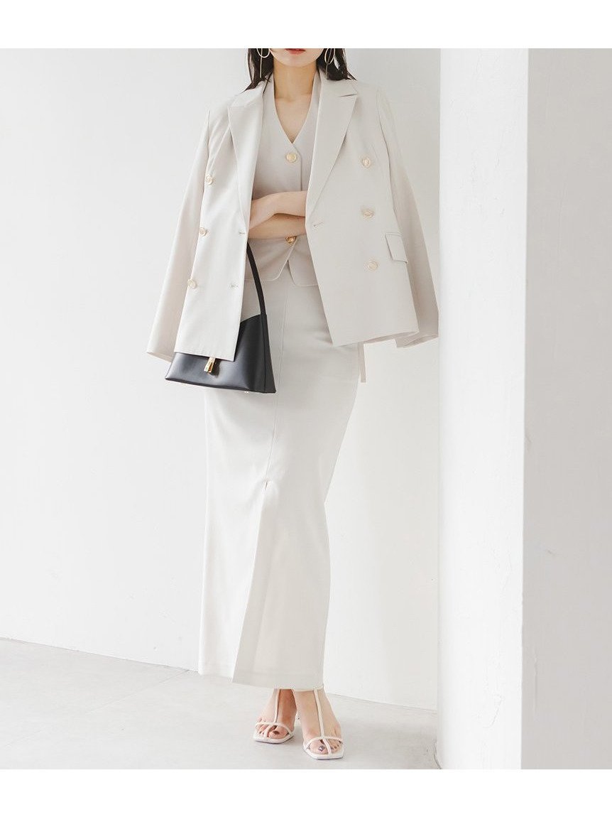 【スナイデル/SNIDEL】のSustainableストレートナロースカート 人気、トレンドファッション・服の通販 founy(ファニー) 　ファッション　Fashion　レディースファッション　Fashion for Women　スカート　Skirts　おすすめ　Recommended / Our Picks　ウェーブ　Wavy Pattern　ストレート　Straight, Straight Cut　スリット　Slit, Slit Detail　スーツ　Suit, Formalwear　セットアップ　Set-Up, Coordinated Outfit　フェイクレザー　Faux Leather, PU Leather　ポケット　Pocket, Pocket Detail　エレガント 上品　Elegant　 other-1|ID: prp329100004609404 ipo3291000000033114528