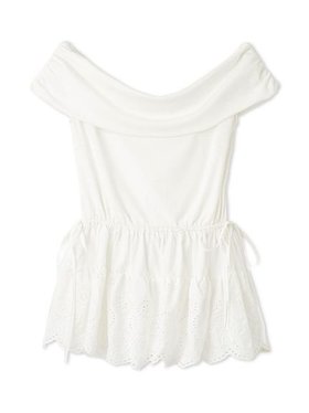 【スナイデル/SNIDEL】のカットオフショルペプラムプルオーバー 人気、トレンドファッション・服の通販 founy(ファニー) ファッション Fashion レディースファッション Fashion for Women トップス・カットソー Cut & Sew Tops カジュアルプルオーバー・ニットトップス Pullovers & Knit Tops / Casual Pullovers ウェーブ Wavy Pattern カットソー Cut and Sewn Top ストレート Straight, Straight Cut デコルテ Décolleté, Neckline トレンド Trend, Trending Now ドッキング Docking, Mixed Material ペプラム Peplum, Flared Hem リボン Ribbon, Bow レース Lace, Lace Fabric ロマンティック Romantic, Feminine Style ヴィンテージ Vintage Style 今季 This Season, Current Season |ID:prp329100004609449