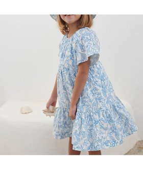 【プチバトー/PETIT BATEAU / KIDS】の半袖ワンピース 人気、トレンドファッション・服の通販 founy(ファニー) ファッション Fashion キッズファッション Fashion for Kids ワンピース Dresses おすすめ Recommended / Our Picks ボタニカル Botanical, Floral Pattern 半袖 Short Sleeve, Half Sleeve |ID:prp329100004609515